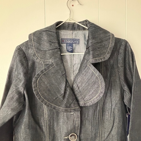 NWT Y2K vintage Baccini denim jacket size small - Picture 3 of 16